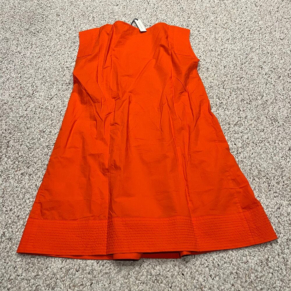 NWT Banana Republic Cotton Poplin Cinch Waist Mini Dress Sz S Tall Blood Orange - Picture 7 of 7